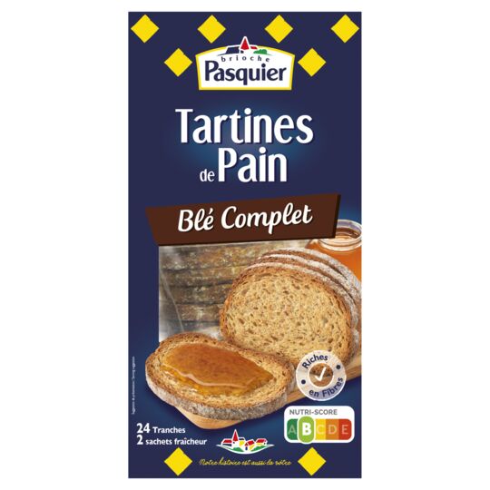 Pasquier Wholemeal Bread Toast, 240g