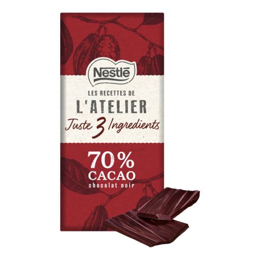 Nestle L'atelier 3 Ingredients Dark 70% Cocoa, 100g