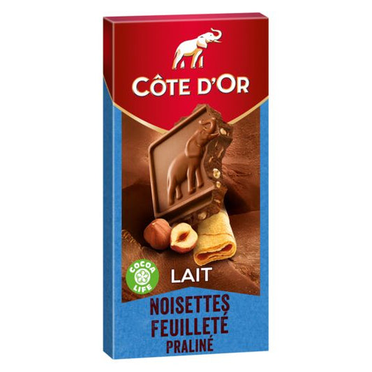 Cote d'Or Hazelnuts Feuillete and Praline Milk, 180g