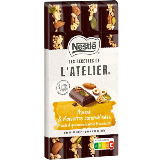 Nestle L'atelier Muesli, Caramelized Hazelnuts Black, 170g